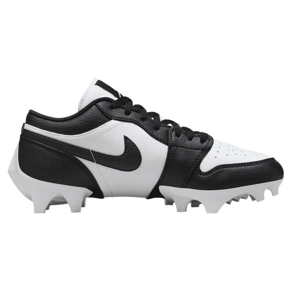 Mens Sz 15 Nike Air Jordan 1  Low TD Black White Football Cleats FJ6245-100